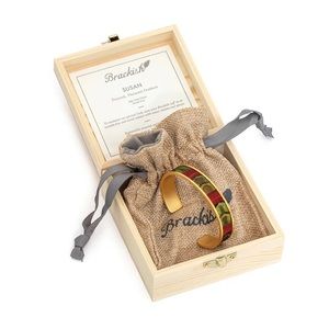 Peacock Feather Gold Cuff Bracelets